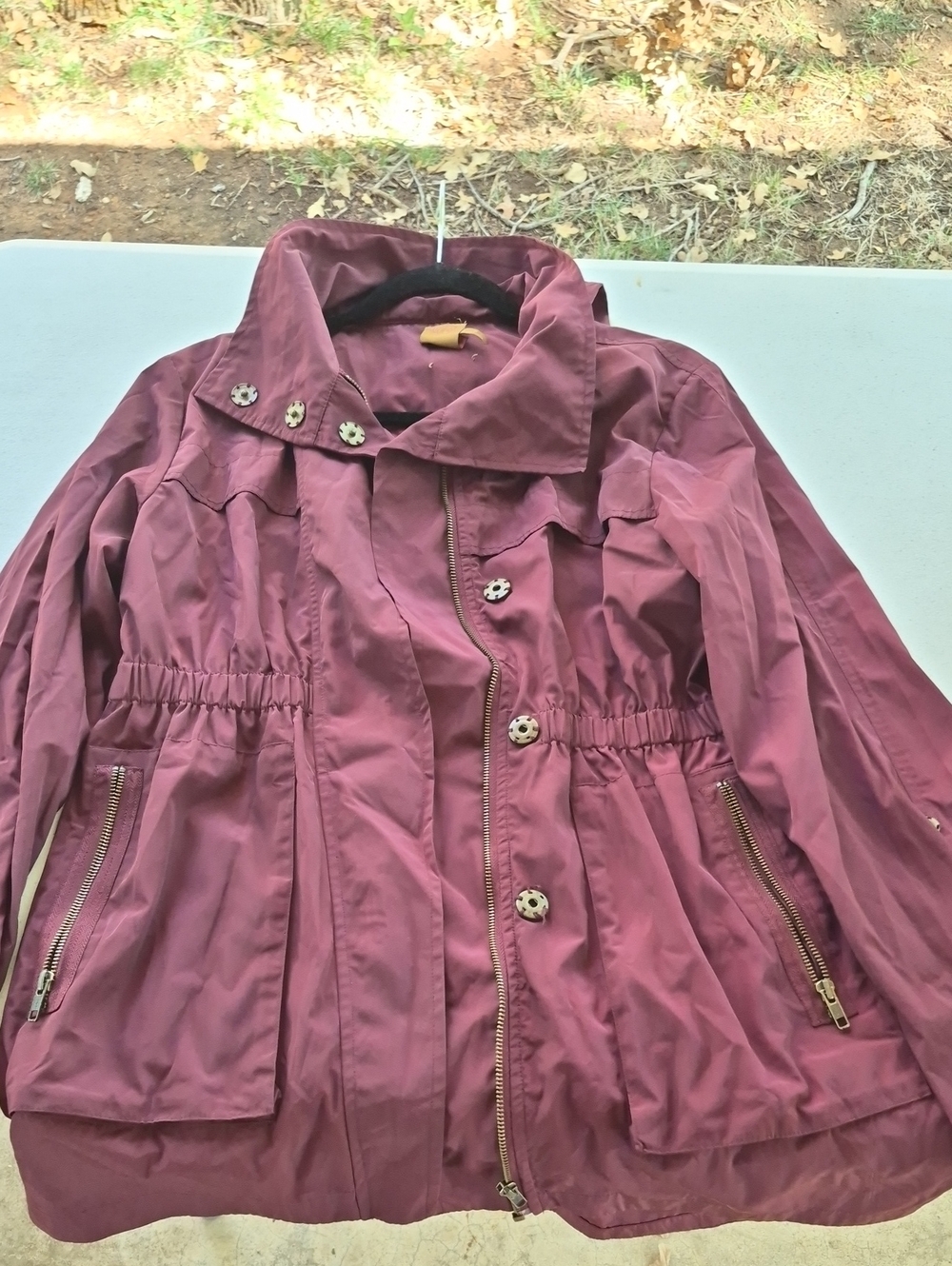 Ali Ro Dusty Mauve Utility Jacket with Gathered Waist